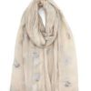 Shiny heart scarf Beige