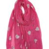 Shiny heart scarf Fuchsia