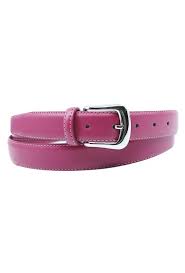 Leather belt Fuchsia