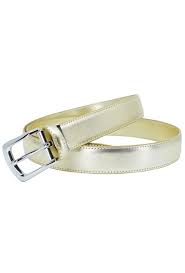 Leather belt Golden