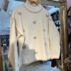 Heart High Neck Sweater Beige