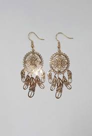 Dreamcatcher Earrings Gold