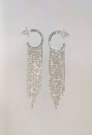 Diamond Splash Earrings Silver