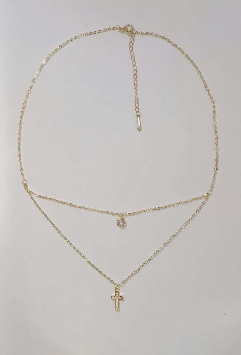 Crossdobble Necklace Gold