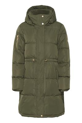 Long Puffer Jacket Khaki