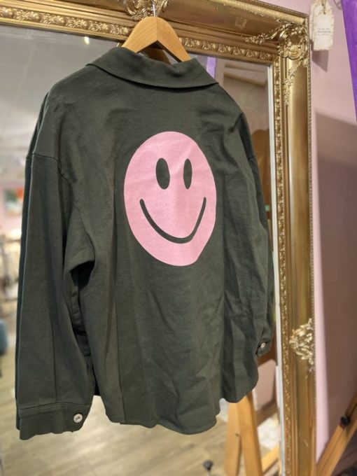 Pink Smiley Army Jacket