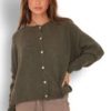 Lissy short cardigan Army