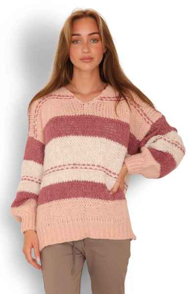 Pink Line Knit sweater