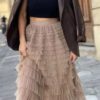 Fluff skirt beige