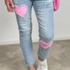 Heart pink jeans