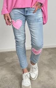 Heart pink jeans