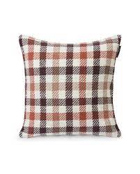 checked cotton heavy twill pillow