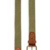 Braided canvas cord belt