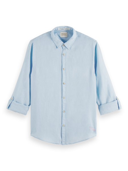 Linen Shirt With Sleeve Roll-Up