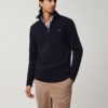 Clay Cotton Half-Zip Sweater
