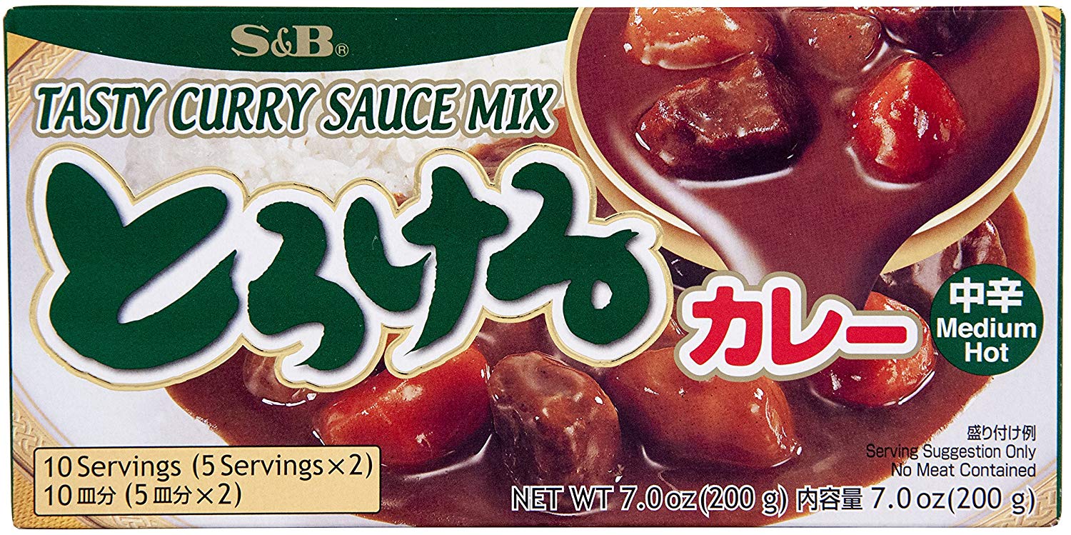 SB Torokeru Hot Japanese Curry Blocks 200g (Pack Of 10) | Spicy Creamy Curry Sauce For Easy Home Cooking