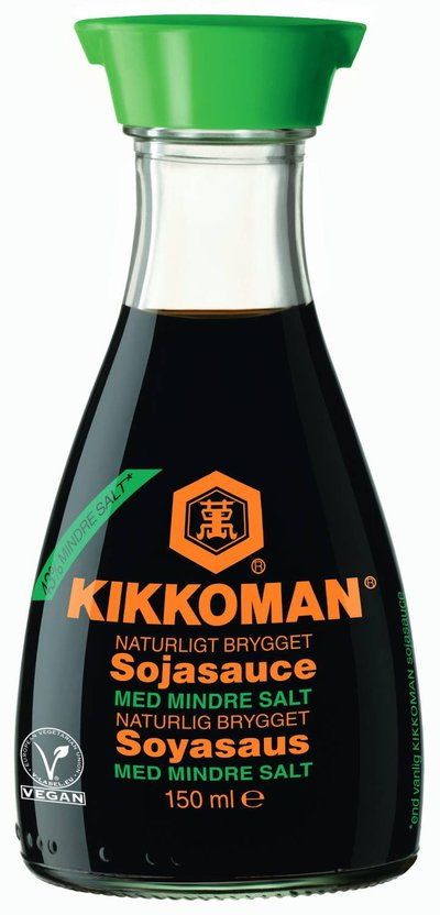 Kikkoman, soyasaus,mindresalt,150ml