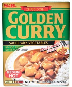 S&B Golden curry,Med.hot  m/grønnsaker, 230g