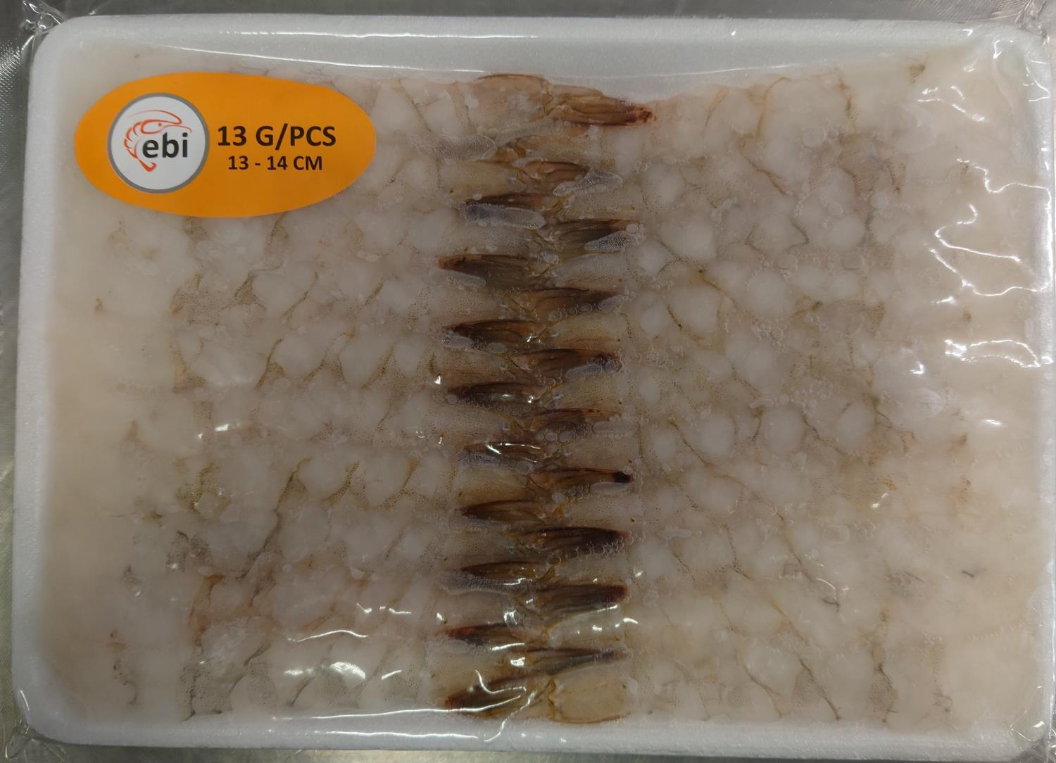 Nobashi ebi 13-14cm, for tempura, Vannamei