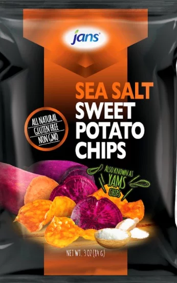 Jans Sweet potato sea salt chips 84g