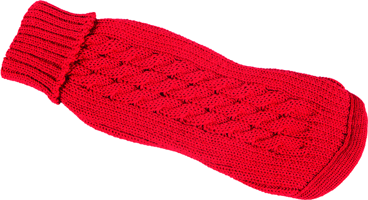 Fashion Dog Klassisk Strikket genser, Rød | Flere størrelser (47-65)