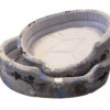 Plush bed oval Classic "LISSI", light grey 55 cm