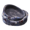 Plush bed oval Classic "LISSI", blue grey 55 cm