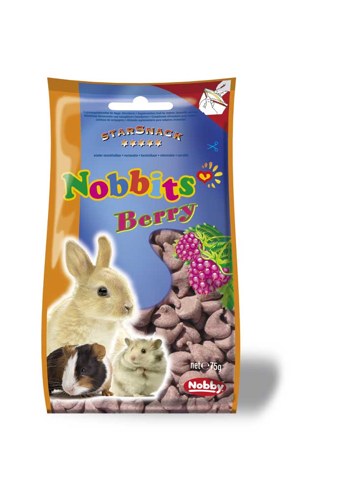 Nobbits snacks, bær 75 gram
