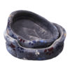 Plush bed oval Classic "LISSI", blue grey 45 cm