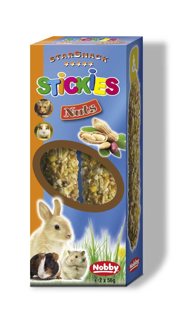 Star Snack Frøstang/ Stickies til smådyr, nøtter 2X56 gram
