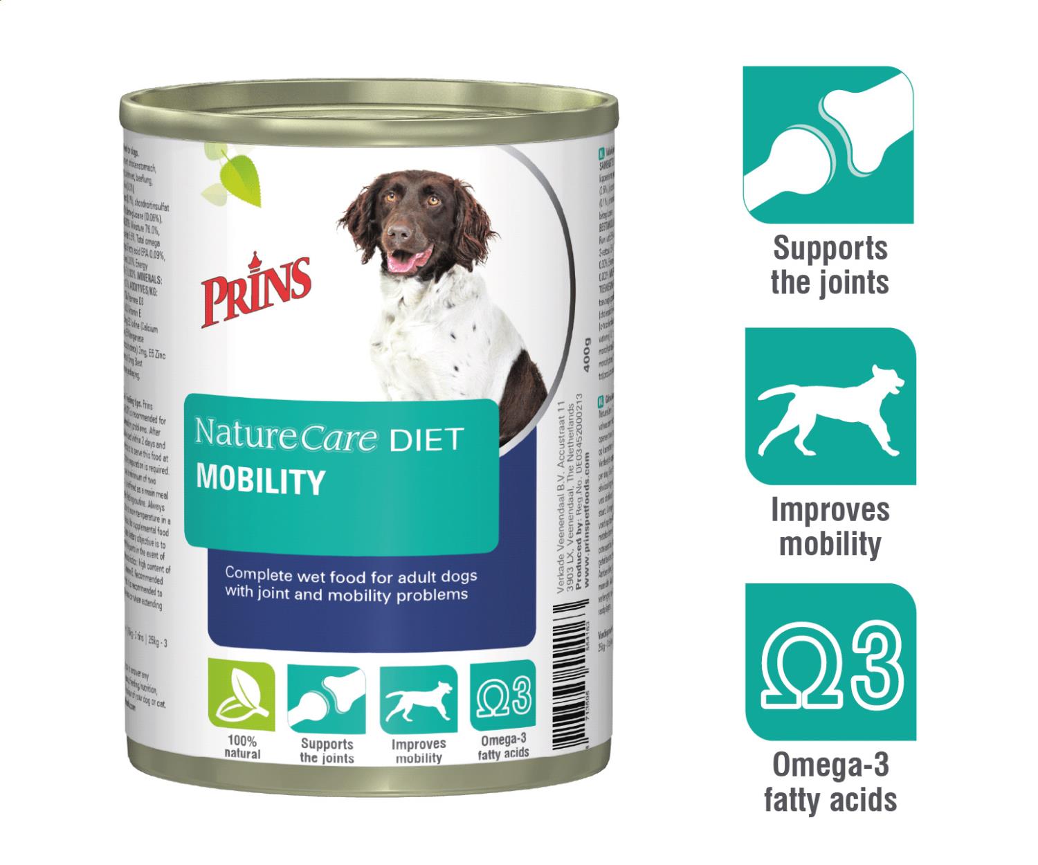 Prins NatureCare Diet Dog |MOBILITY wetfood 400g