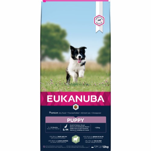 Eukanuba Puppy Small & Medium Lam & Ris 12kg