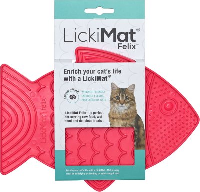 Slikkematte til katt / LickiMat Cat Felix rosa 22x16 cm