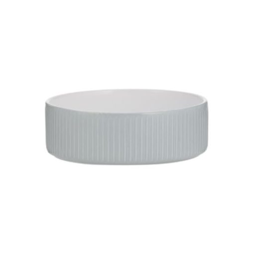 Keramikkskål "linear" grå