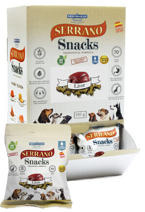 Serrano Snacks til hund, Lever 100g