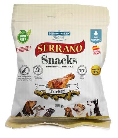 Serrano Snacks til hund, Kalkun 100g