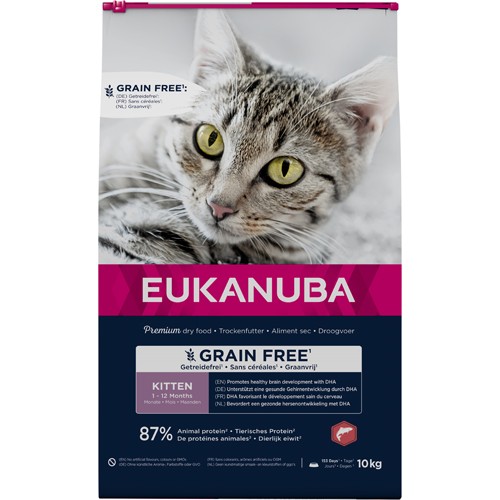 Eukanuba Cat Kitten Kornfri Laks 10 kg