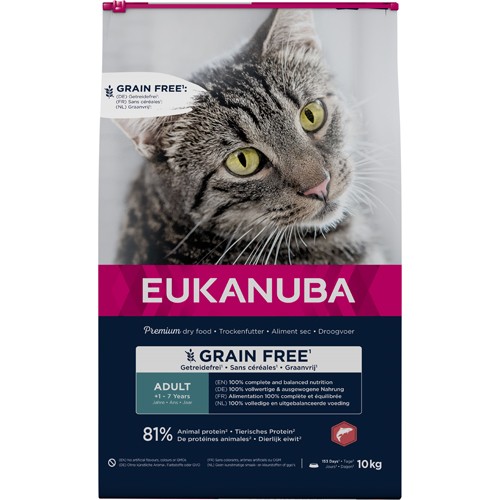 Eukanuba Cat Adult Kornfri Laks 10 kg