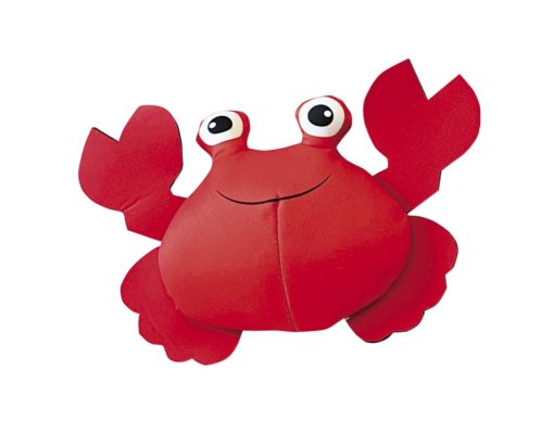 Hundeleke krabbe flytende rød 12 cm