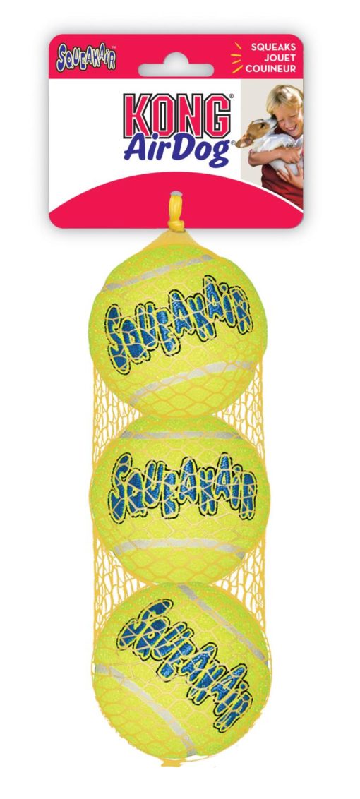 KONG AirDog Squeaker tennisball 3 stk. medium, AST2
