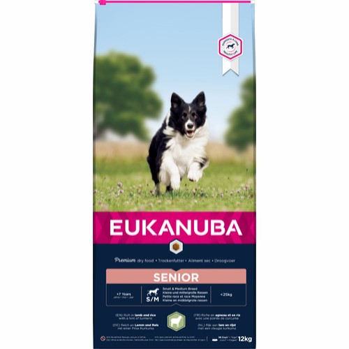 Eukanuba Senior Small/medium Breed Lam & Ris 12kg