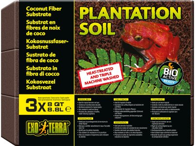 Soil, Exo Terra Plantation Soil 3x 8.8L Tropisk Substrat  U