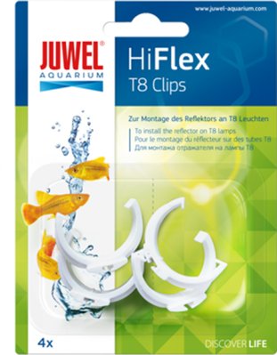 Juwel HiFlex T8 Reflektorclips 4-pakning Plast 16mm  U