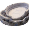 Plush bed oval Classic "LISSI", light grey 45 cm