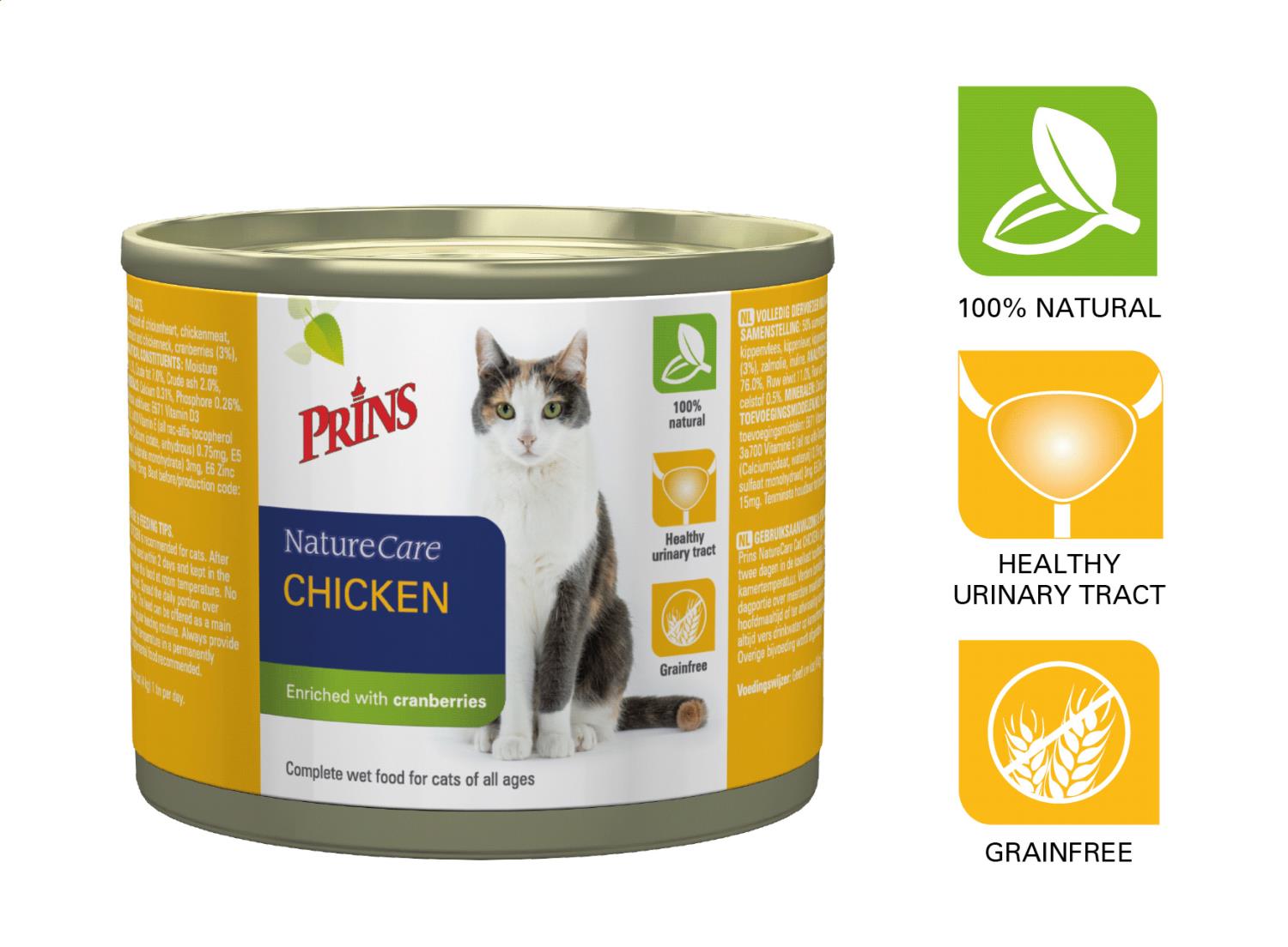 Prins NatureCare Cat | wetfood cans Chicken 200 g