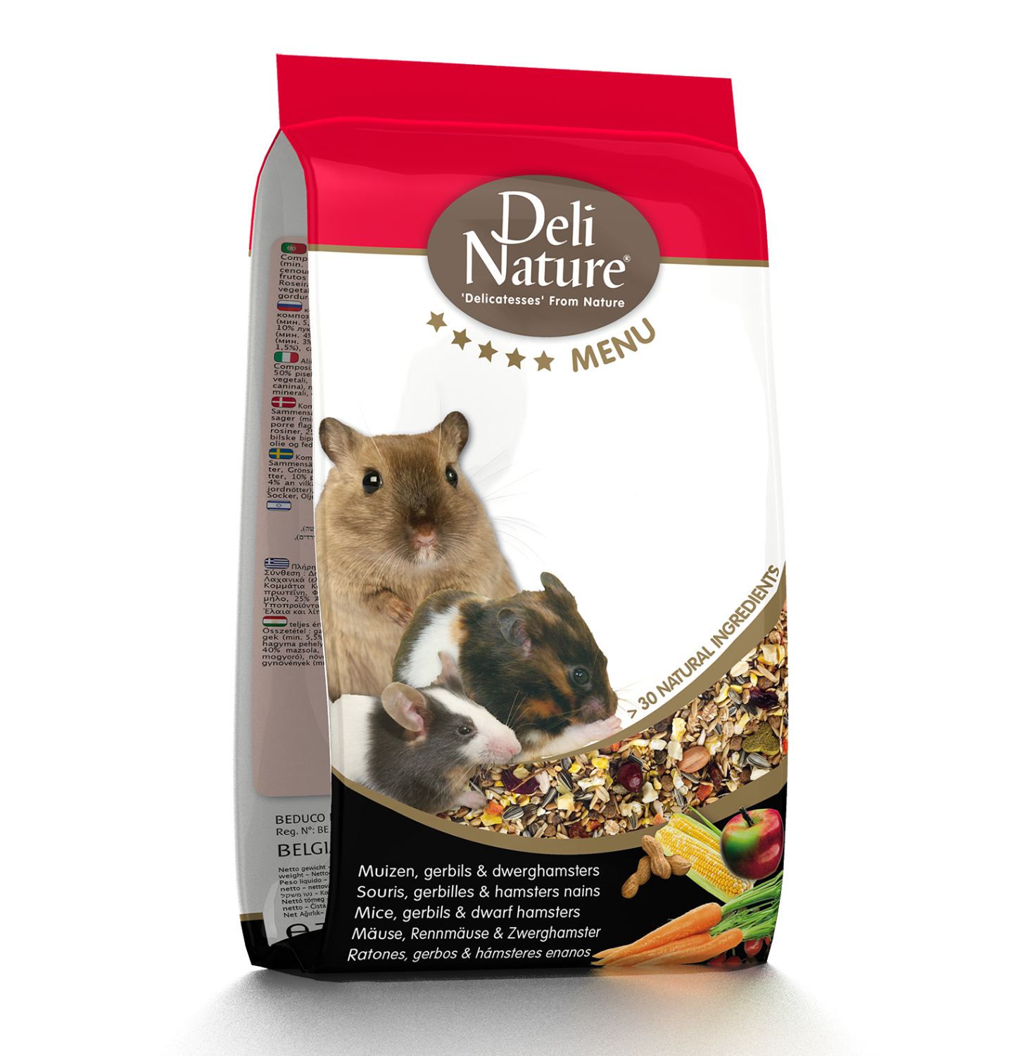 Deli Nature Mus/Ørkenrotte/Dverg Hamster Fôr 750g