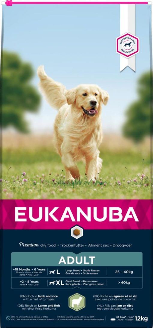 EUKANUBA Adult Large Breed Lam & Ris 12 kg