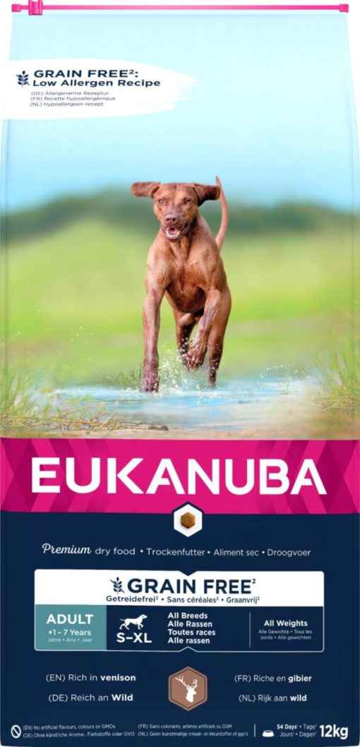 EUKANUBA Adult All Breed Grainfree Hjortekjøtt 12kg