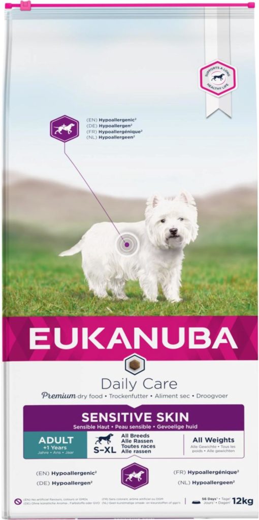 EUKANUBA DailyCare Adult All Breeds Sensitive Skin 12 kg