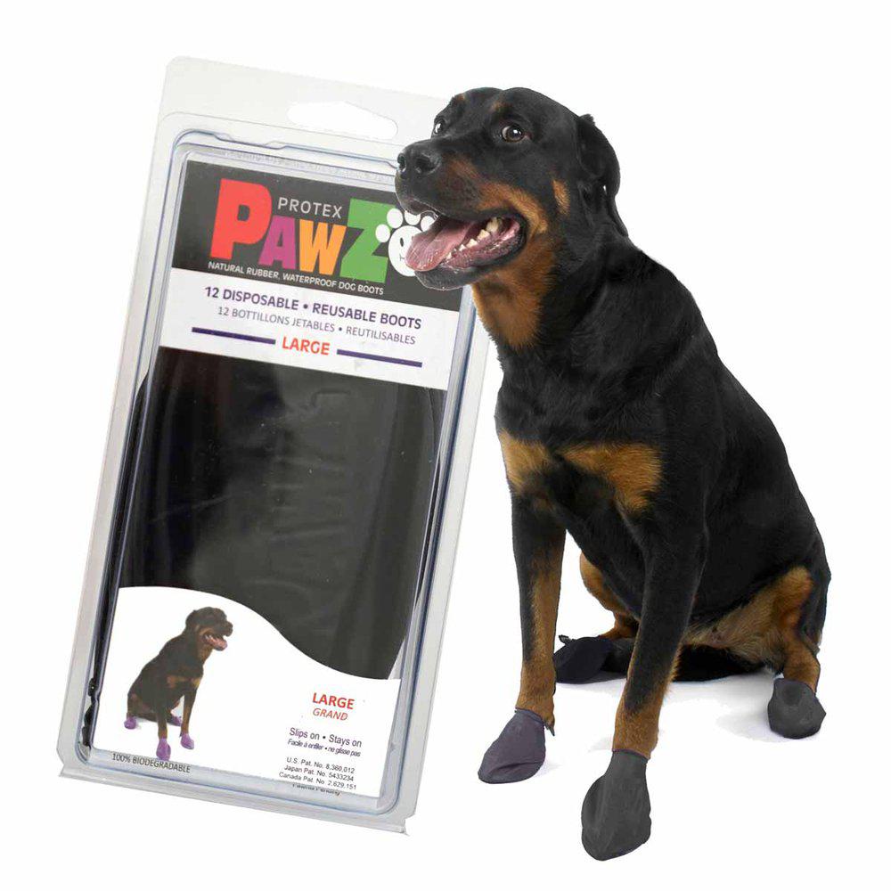 Pawz hundesko,  Large 10,2 cm, sort 12 stk.